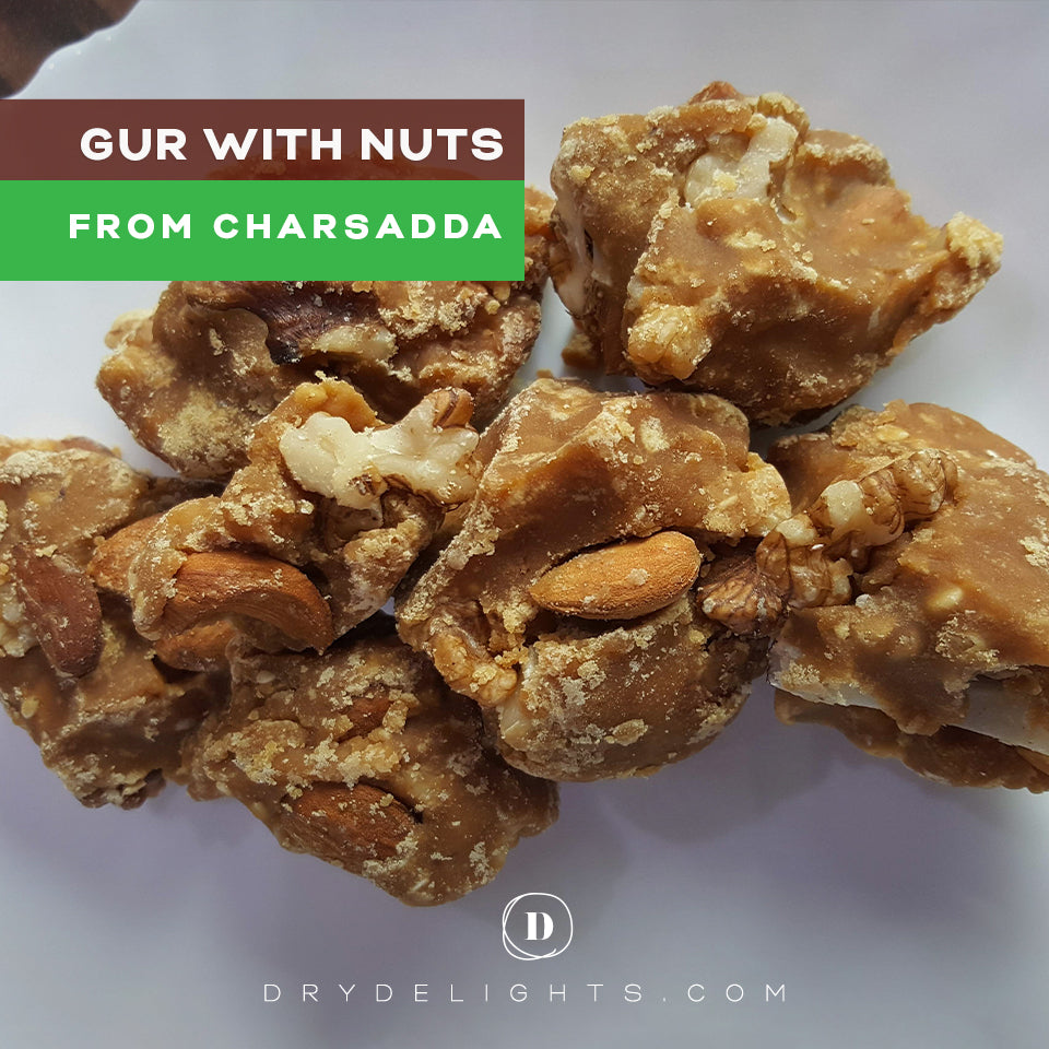 ORGANIC GUR WITH NUTS ( Mewa Wala Gur) چارسدہ کا خالص دیسی گُڑ