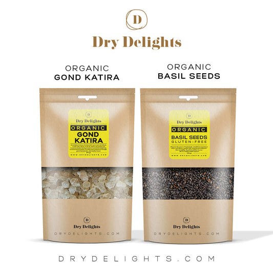 Organic Gond Katira + Basil Seeds Package