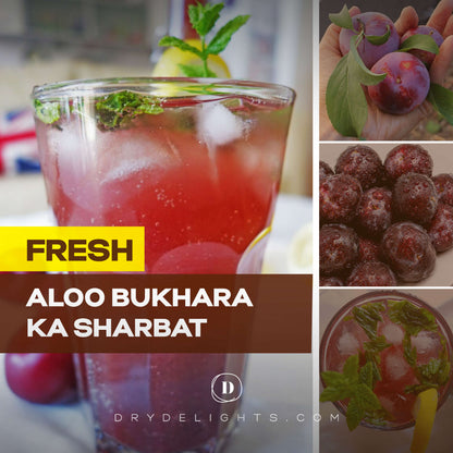 Fresh Aloo Bukhara Sharbat