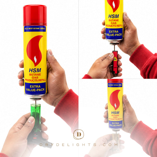 Butane Gas Refill for Torch & Universal Lighters with Steel Nozzl