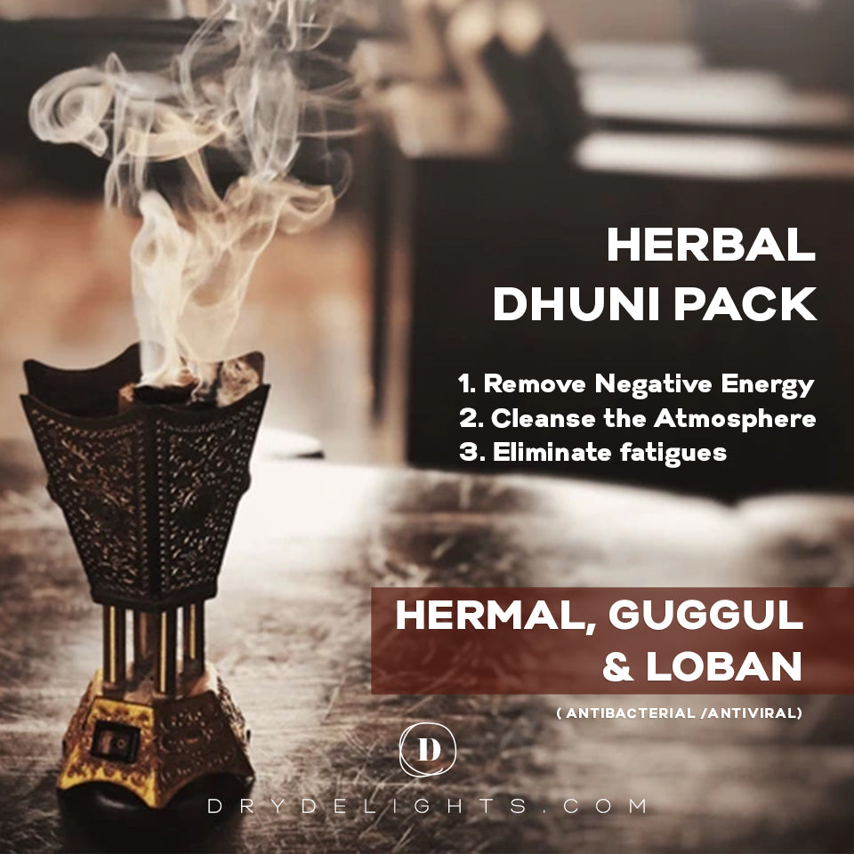 Herbal Dhuni Pack (Combination of Harmal, Guggul & Luban) A Natural Fumigation