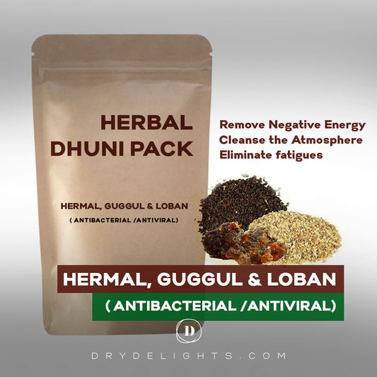 Herbal Dhuni Pack (Combination of Harmal, Guggul & Luban) A Natural Fumigation