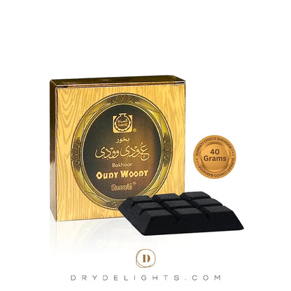 Bakhoor Oud by Surrati (chocolate form)