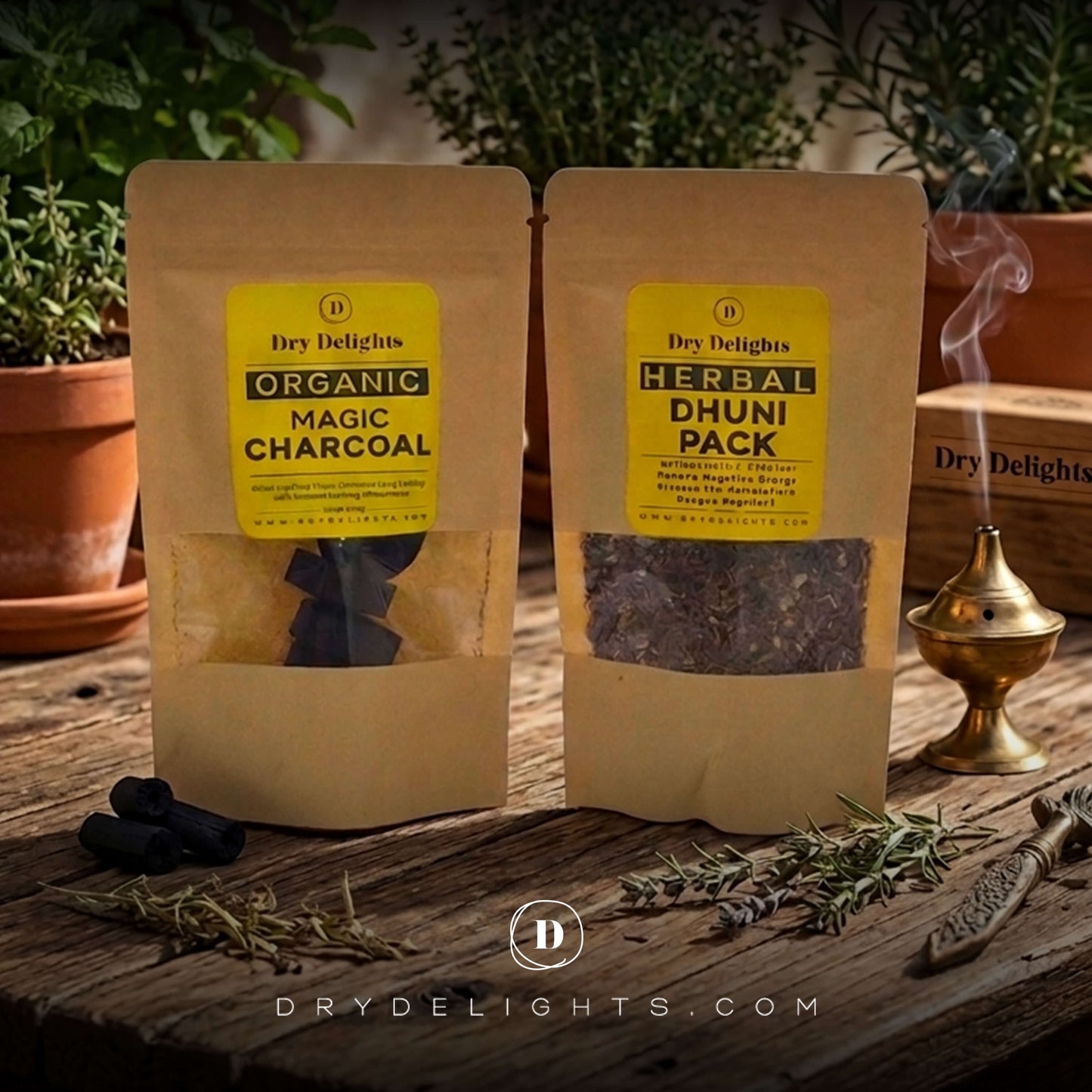 Herbal Dhuni Pack & Magic Charcoal A Natural Fumigation Pack
