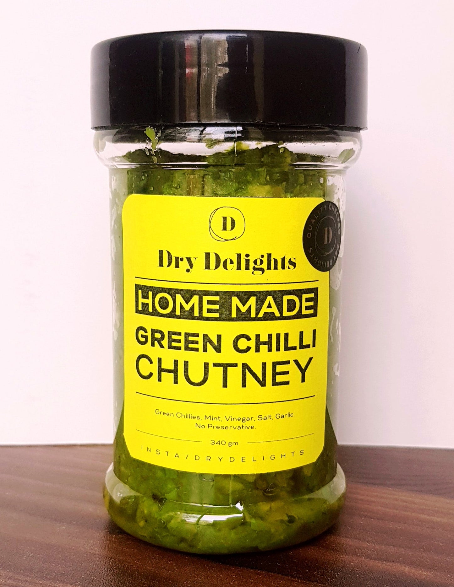 Home Made (Green Chilli Chutney ) in Vinegar