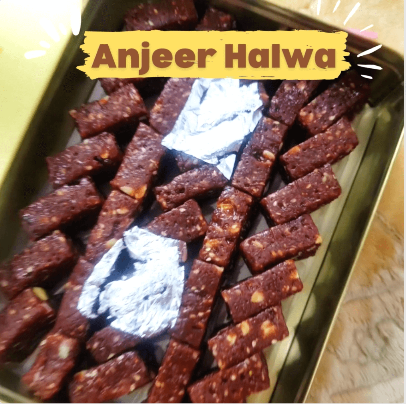 Anjeer Halwa (Fig Halwa) Bites in Desi GHEE